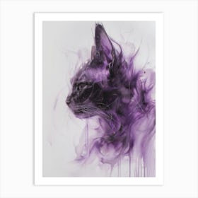 Purple Cat Art Print