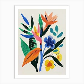 Painted Florals Heliconia 2 Art Print