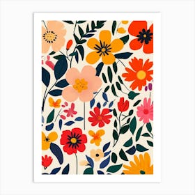 Floral Wallpaper 1 Art Print