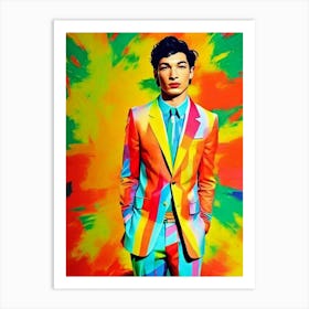 Ezra Miller Colourful Pop Movies Art Movies Art Print