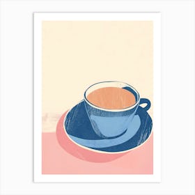 Illustration Of A Cup Of Tea Art Print