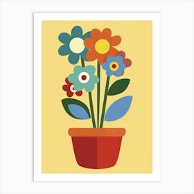 Flowers In A Pot 2 Art Print