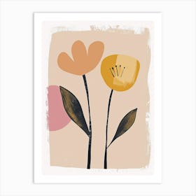 Gaziantep Flower Market Boho Minimalist Style Art Print