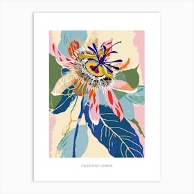 Colourful Flower Illustration Poster Passionflower 3 Art Print