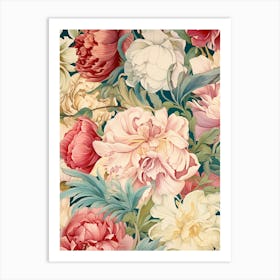 Peonies Wallpaper 2 Art Print