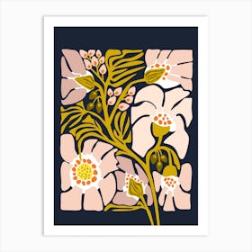 Backyard Flower – Modern Floral Illustration Art Print
