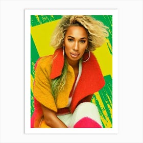 Leona Lewis Colourful Pop Art Art Print