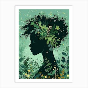 Woman In The Forest 2 Art Print