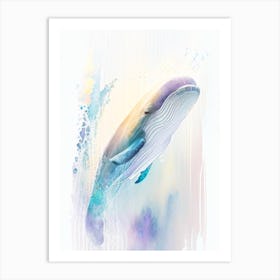 Sowerby S Beaked Whale Storybook Watercolour  (2) Art Print