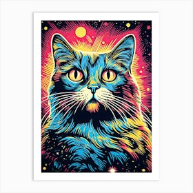 Galactic Furluminati, Psychedelic Cats series Art Print