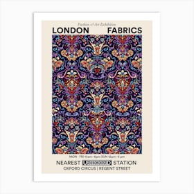 Poster Radiant Petals London Fabrics Floral Pattern 5 Art Print