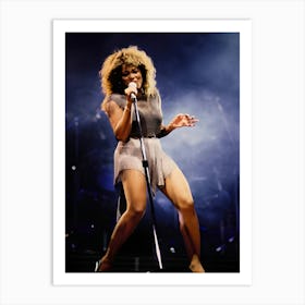 Singer Tina Turner Performs Live On Stage At Wembley Arena On 22nd September 1990 Art Print