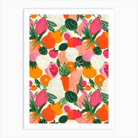 Fresh Fruits Pattern Art Print