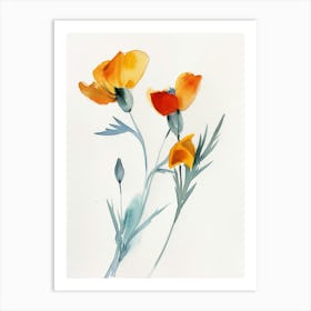 Poppies 101 Art Print