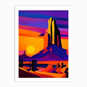 Geometric Desert Sunset 2 Art Print