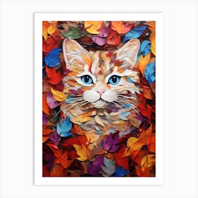 Autumn Cat Art Print