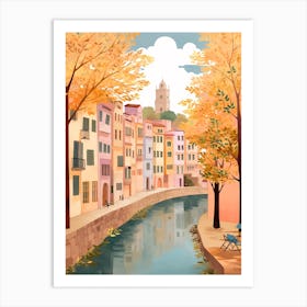 Girona Spain 1 Illustration Art Print