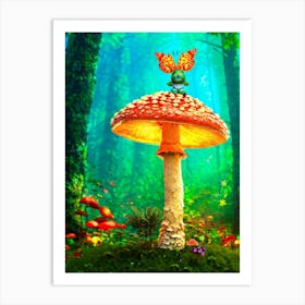 Fairy Mushroom Art Print