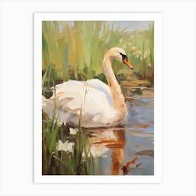 Bird Painting Swan 4 Art Print