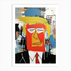 Donald Trump 2, Basquiat style Art Print