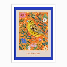 Spring Birds Poster Yellowhammer 3 Art Print