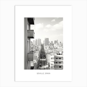 Poster Of Tel Aviv, Israel, Photography In Black And White 2 Art Print