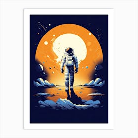 Cosmic Explorations: Astronaut in Space Art Print