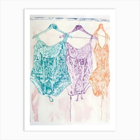 Three Lingerie Prints 2 Art Print