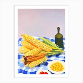 Corn 2 Tablescape vegetable Art Print