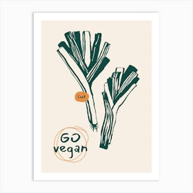 Go Vegan 1 Art Print