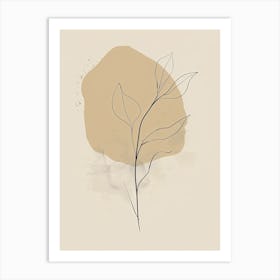 Dublin Botanical Garden Boho Line Art Art Print