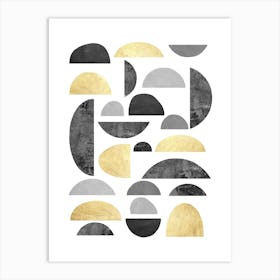 Geometric art with textures 6 Art Print