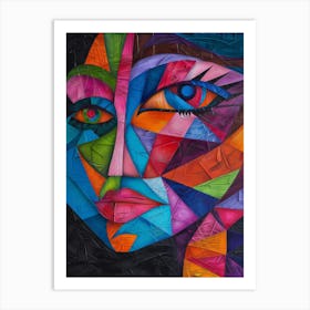 Abstract Of A Woman'S Face 30 Art Print