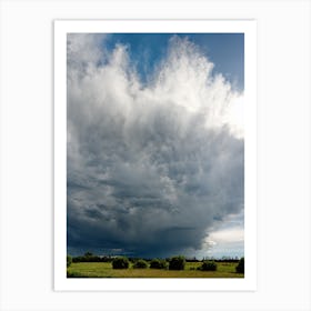 Thunderstorm atmosphere in the Oderbruch Art Print
