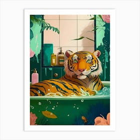 Boho Bathroom Jungle Art Print