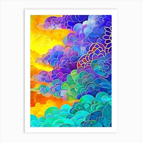 Colorful Clouds In The Sky Art Print