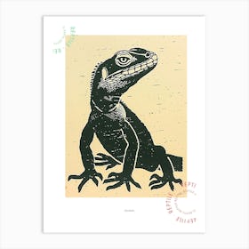 Iguana Bold Block 7 Poster Art Print