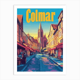 Aihrgdesign A Retro Travel Poster For Colmar Featuring The Go 9934c12a 5d31 4511 B2d6 2ba2bb76c3db 1 Art Print