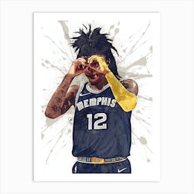 Ja Morant Memphis Grizzlies 1 Art Print