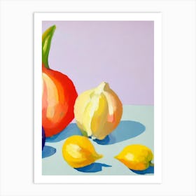 Garlic 2 Tablescape vegetable Art Print