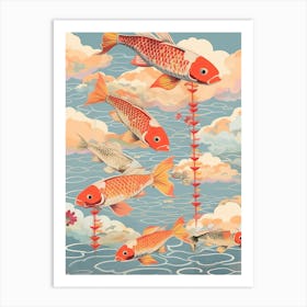 Carp Streamers Japanese Kitsch 2 Art Print