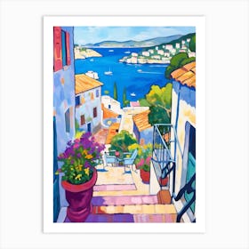 Hvar Croatia 4 Fauvist Painting Art Print