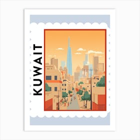 Kuwait Travel Stamp Poster Art Print