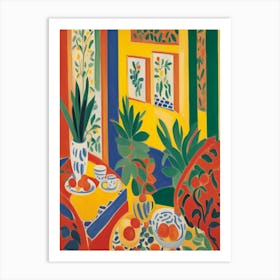 Room With Plants Matisse Style Art Print