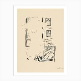 Woman And A Pipe, Mikuláš Galanda Art Print