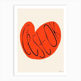 Cest Ok Cream Art Print