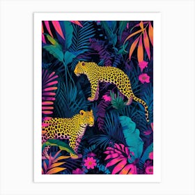 Leopards In The Jungle Art Print