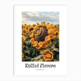 Knitted Flowers Sunflower 4 Art Print