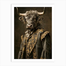 Bull With Horns Art Print