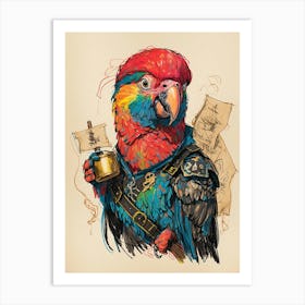 Pirate Parrot 1 Art Print